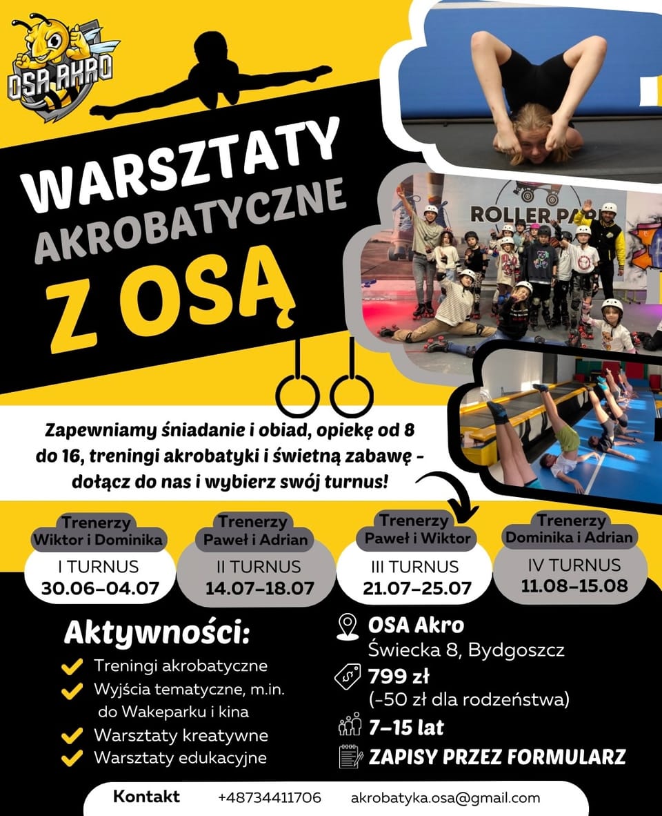 Warsztaty akrobatyczne – zapisz się!🤸‍♂️